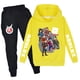 thumbnail image 5 of juego moda tendencia traje niños niñas Sudadera con capucha pantalones casuales dibujos animados niños ropa Casual regalos de cumpleaños, 5 of 5