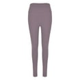 thumbnail image 5 of Ramiter Plus Size Leggings Women's Warm Winter Fleece Lined wide elastic waistband Thermal Leggings with Flattering Front Seam M,Purple, 5 of 5