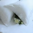 thumbnail image 3 of White Lace Pillow Shams Queen Size Pillowcases Cotton French Country Shabby Chic Style 2 Pieces 30"x20", 3 of 8