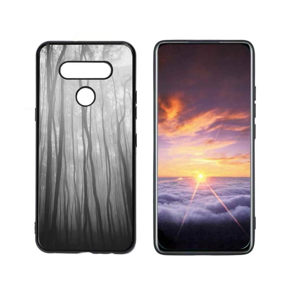Forest-134 Phone Case, Degined for LG Q51 Case Men Women, Flexible Silicone Shockproof Case for LG Q51