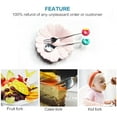 thumbnail image 4 of Little Cute Donut Fork, Stainless Steel Salsa Fork, Sugar Funny Cake Bread Forks, Baby Kids Tableware, Dessert Forks, Fruit Fork, Multi-functional Kitchen Tools Set (4 colors, 4PCS), 4 of 4