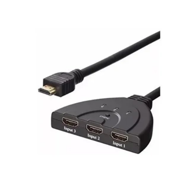 Conmutador HDMI de 3 puertos X1 con cable de resolución de vídeo de 1080p