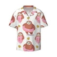 thumbnail image 5 of Picia Sloth with Donuts1 Men's Linen Shirts Short Sleeve Cuban Beach Shirts Casual Shirts Button Down Shirt for Men Beach Summer Wedding Shirt-XX-Large, 5 of 7