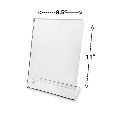 - Premium Clear Slant Back Sign Holder 8.5 X 11, 8.5