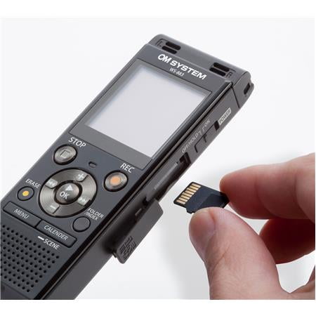 OM System - WS-883 Digital Voice Recorder - Black