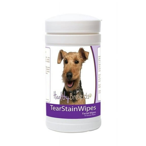 Healthy Breeds 840235176541 Welsh Terrier Tear Stain Wipes - 70 Count