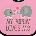 thumbnail image 4 of Inktastic My Pepaw Loves Me Grandson Boys or Girls Baby Bib, 4 of 4