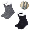 thumbnail image 2 of 2 pairs Fuzzy Socks for Women Fluffy Cozy Winter Warm Soft Fleece Comfy Thick Socks, 2 of 9