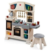Step2 Classic Chic Kitchen includes 22 Piece Plastic Toddler Kitchen Playset