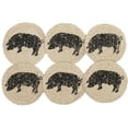 thumbnail image 4 of VHC Brands Sawyer Mill Charcoal Table Décor, Coaster Set, Pig, 4 of 6