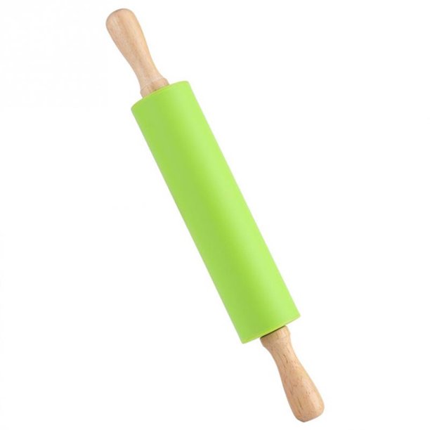 Rodillo de silicona antiadherente Worallymy barra con mango de madera herramienta para hornear pasteles utensilios para hornear utensilios de cocina Worallymy JD735801952