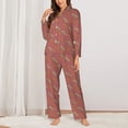 thumbnail image 3 of Wukai Leopard Print Print Women's Pajama Set - Soft Long Sleeve Sleepwear for Comfort and Style-XX-Large, 3 of 9