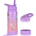 thumbnail image 1 of mininoo Kids Water Bottle, 16oz Girls Water Bottle for School with Straw Lid, Gifts for Kids, Cute Bunny & Egg Design, 1 of 5