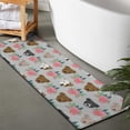 thumbnail image 2 of Cute Pitbull Terriers Dog and Flower Bathroom Rugs Mat,Non Slip Microfiber Bathroom Rug,Rubber Backing,Soft Bathroom Mats for Bathroom Floor,Tub and Shower,47x17in(120x43cm), 2 of 5