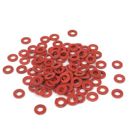 

3mmx6mmx1mm Fiber Motherboard Insulating Pad Fastening Washers Red 100pcs