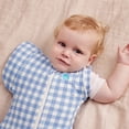 thumbnail image 4 of Love To Dream Swaddle Up Transition Bag, 4-way Stretch, Cotton Blend, 1.0 TOG, Blue Gingham, Large, 4 of 12