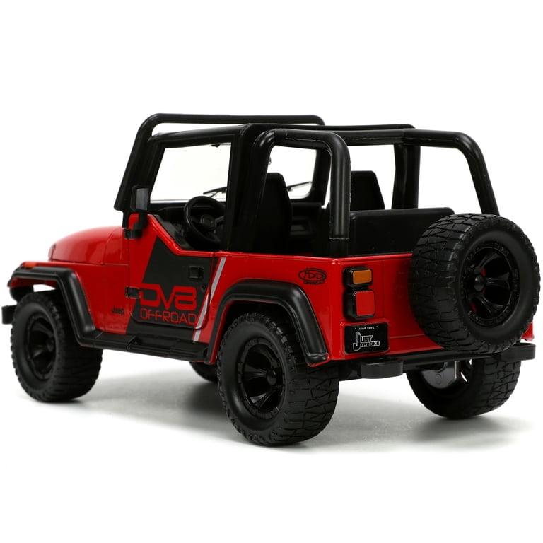 Jada Toys 1992 Jeep Wrangler DV8 Off-Road Red with Matt Black