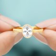 thumbnail image 4 of Rosec Jewels Certified Lab Grown Diamond 6x8mm Oval Engagement Ring - Ideal For Gift, 14K Yellow Gold, US 9.50, 4 of 9