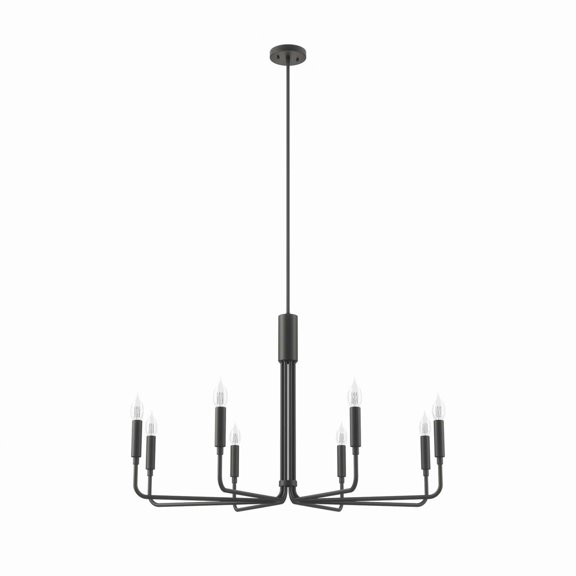 Modway Rekindle 8-Light Chandelier in Black