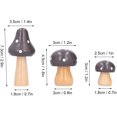 thumbnail image 2 of Manualidades con setas, adornos de madera lindos e innovadores, decorar dormitorio, estudio, oficina, cafetería, 3 piezas/juego (marrón) ER, 2 of 5