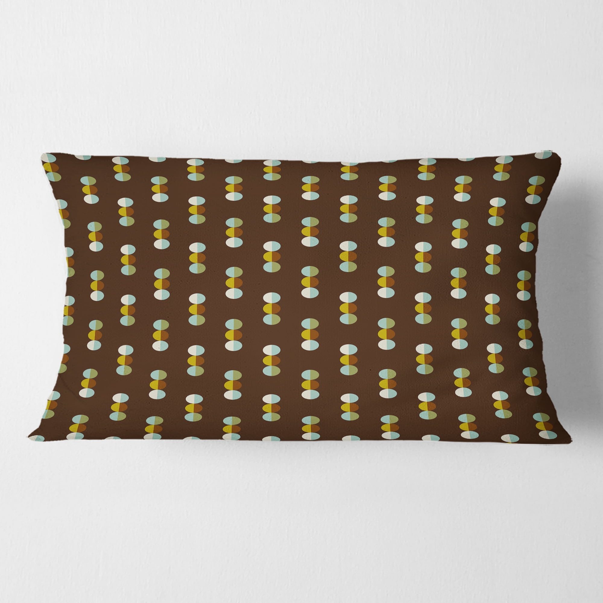Designart Geometric Mod Dots' Mid-Century Modern Throw Pillow - 12x20