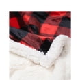 thumbnail image 3 of Carstens Home Unisex Lumberjack Plaid Sherpa Throw Blanket - JP527 One Size, 3 of 5
