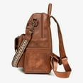 thumbnail image 6 of Retro Backpack Purse School Bag PU Leather Shoulder Bag Large Capacity Daypacks, 6 of 8