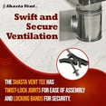 thumbnail image 4 of Shasta Vent 6 Inch Three Way Ducting Tee with Cap 6A-T 8in, 4 of 8