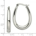 thumbnail image 2 of Stainless Steel Teardrop Hollow Hoop Earrings, 2 of 6