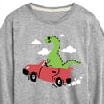 thumbnail image 3 of Instant Message - Transportation - Dino In A Flying Car - Toddler & Youth Long Sleeve Graphic T-Shirt, 3 of 6