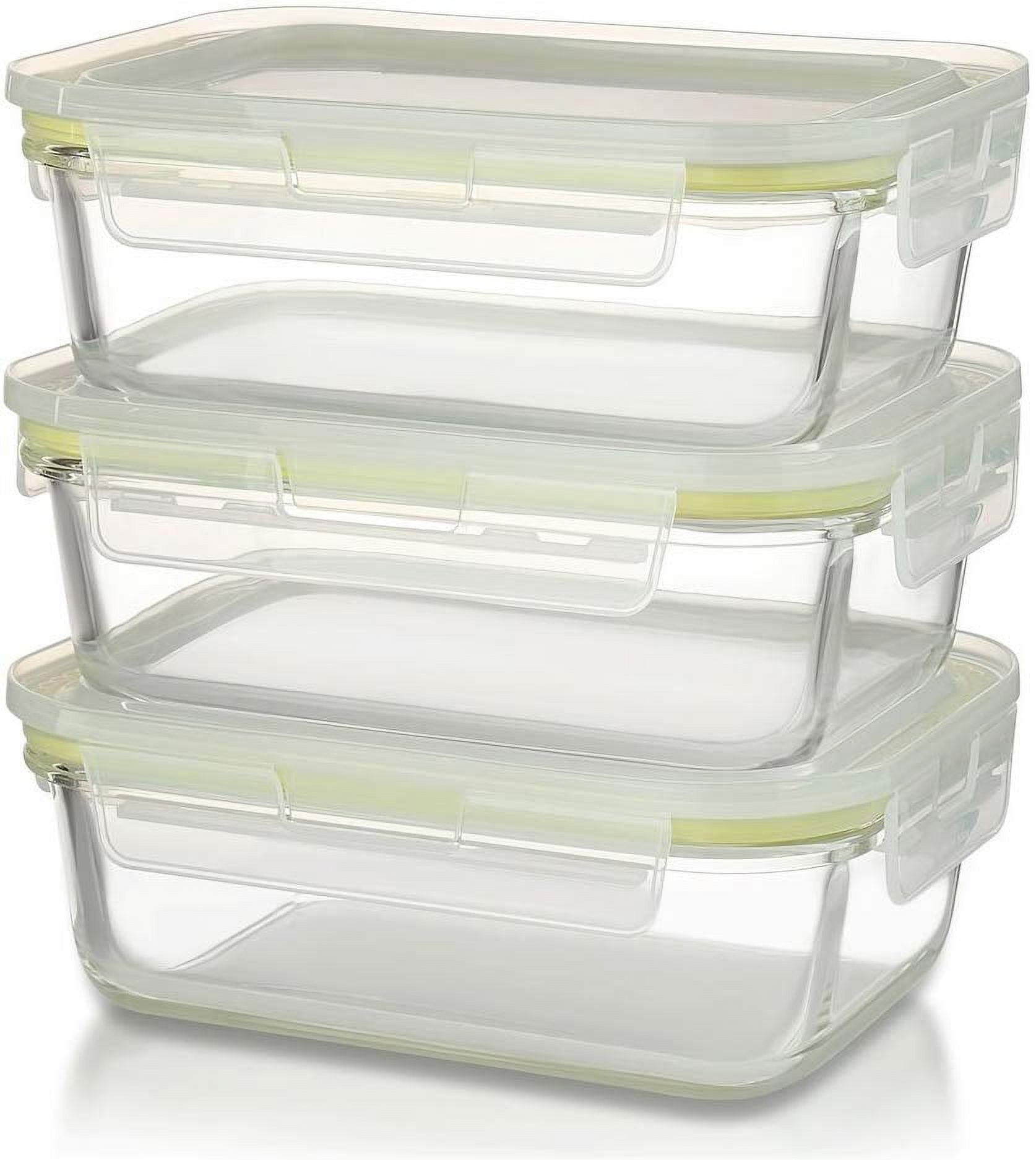 Komax LOOK square sealable glass food storage container 650 ml (22 fl.oz.)