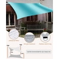 thumbnail image 4 of Sun Shade Sail 8'x10' Ombre Turquoise Rectangle Sun Shade Sails Canopy Waterproof Gradient Color Outdoor Sunshades Sand UV Block Cover Shades Cloth for Patio Backyard Garden Deck Porch Lawn, 4 of 9