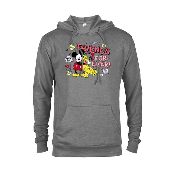 Disney Mickey   Pluto Friends Forever! - Pullover Hoodie for Adults - Customized-Athletic Heather