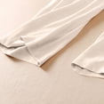 thumbnail image 4 of Edvintorg Cotton Linen Pants for Women High Waisted Pleated Flowy Loose Casual Palazzo Trousers with Pockets Plus Size Woman Clothes Khaki M, 4 of 4