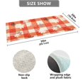 thumbnail image 3 of Dailycode Snowflake Red Plaid Bathroom Rugs Non Slip Absorbent Soft Plush Quick Dry Bath Mat, 39"x20", 3 of 8