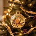 thumbnail image 4 of Barsme Glowing Christmas Story Ornament,Christmas Deer Decoration Ball With LED Light,Mini Holiday Scene Hanging Tree Decor – Warm Glow Keepsake For Mantel Window And Gift Giving, 4 of 6