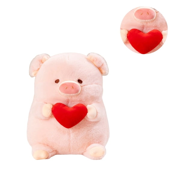 Pig Stuffed Animal with LoveHeart, 13.7In Cute Pink Pig Plush Toy, Soft Stuffed Animal Plushies, Great Birthday Christmas Valentine's Day Gifts for Kids Boys Girls, Cozy Hugging Pillow