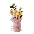 thumbnail image 1 of Ramo de flores de ganchillo, adorno floral de punto hecho a mano, decoración floral de hilo, regalo para el Día de la Madre, cumpleaños y Navidad., 1 of 8