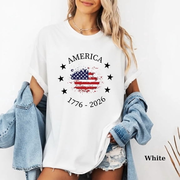 America 1776-2026 Shirt, USA 250th Anniversary Tee, Patriotic 4th of July Stars & Stripes T-Shirt