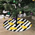 thumbnail image 2 of FMSHPON Yellow Elephants Silhouette Xmas Christmas Tree Skirt Stand Mat for Holiday Party Decoration Indoor Outdoor 48 inches, 2 of 3