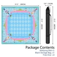 thumbnail image 2 of Blue Mahjong Mat for Table, 31.5*31.5in Anti Slip American Mahjong Table Cloth, Noise Reduction, Neoprene Mah jongg Mat with Carrying Bag & 3 Dices, Mahjong Accessories Gift for Board Tile Games Mats, 2 of 7