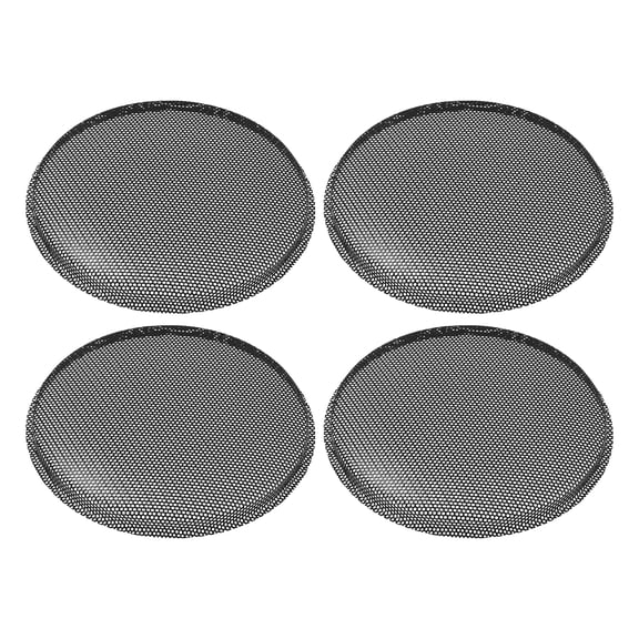 Unique Bargains 4 Pcs Universal 4.5 Inch Speaker Grills Mesh for Audio Subwoofer 118x124x9mm Grille without Frame Black