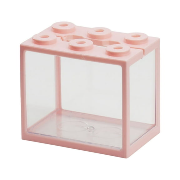 Kripyery Creative Fish Tank with 6 Ventilation Holes for Living Room - Stackable Mini Aquarium Pet Box, Stylish Home Decor