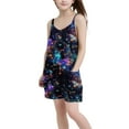 thumbnail image 3 of FAHXNVB Cami Romper for Girls Sleeveless Graphic Print Jumpsuit Short with Pockets One Piece Summer Casual Fashion Clothes 5-14 Years, 3 of 7