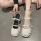 thumbnail image 5 of Sandalias de verano elegantes retro de punta cerrada en color beige para mujer, estilo casual, antideslizantes, talla 38, 5 of 8
