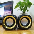 thumbnail image 4 of Ezeey 2Pcs A1 Mini Altavoz de escritorio Multimedia Audio portátil Subwoofer USB Altavoz compacto estéreo Jack de 3,5 mm Inevent DZ5199-07B, 4 of 4