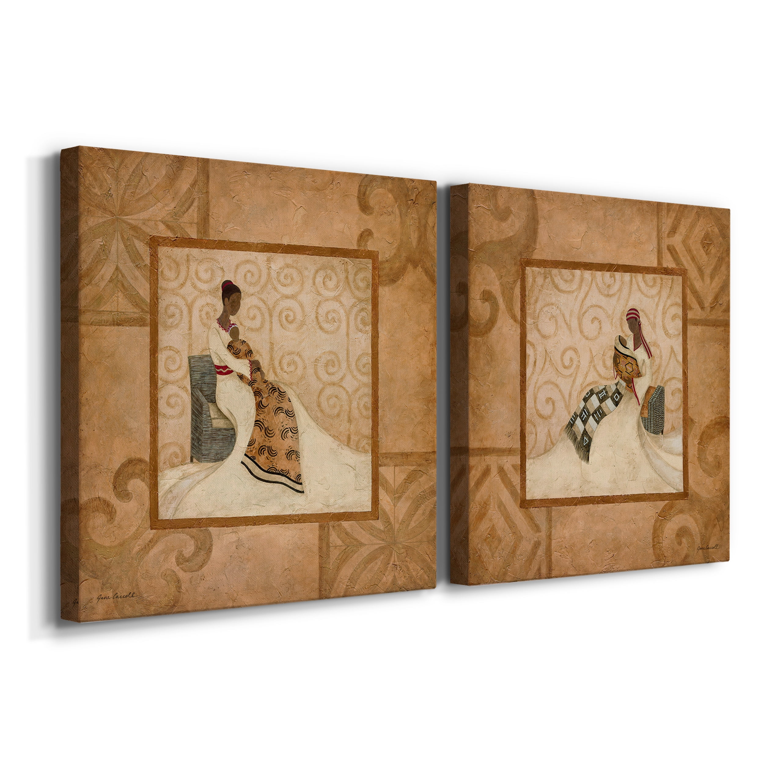 A Mother's Touch - Premium Gallery Wrapped Canvas - Ready to Hang Set of 2 - 40 x 40 Each
