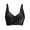 black111, variant on Smoothing Seamless Full Coverage Bra for Women Wireless Bras with Soft Support Regular and Plus Size Womens No Underwire Deep V Bra Push Up Everyday Bras Gray XL