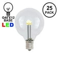 thumbnail image 2 of Novelty Lights Warm White Glass G40 Globe Hanging LED String Light Replacement Bulbs E12 Candelabra Base, 2 of 6
