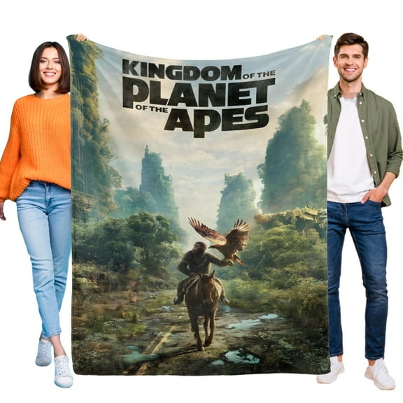 Throw Blanket for Kingdom of the Planet of the apes Bed Couch Soft Warm Flannel Blanket for Kids Boys Girls Gifts Home Decor 40x50 Inch